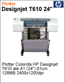Q6711A - Plotter HP DesignJet T610 at A1 (24") 61cm 128MB 2400x1200dpi