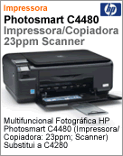 Q8386A - Impressora Multifuncional Fotogrfica Photosmart HP C4480 (Impresso / Cpia: 23ppm; Scanner) Substitui a C4280