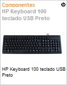 HP Keyboard 100 teclado USB Preto (Figura somente ilustrativa, no representa o produto real)