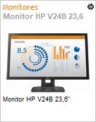 Monitor 23,6 LED HP V24b Full HD IPS 1000:1 5ms VGA HDMI DisplayPort VESA Pivot Ajuste de altura (Figura somente ilustrativa, no representa o produto real)