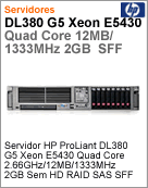 458565-201 - Servidor ProLiant HP DL380 G5 Intel Xeon Quad-Core E5430 (2.66GHz)/12MB/1333MHz 2GB Sem Disco RAID SAS SFF