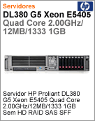458568-201 - Servidor ProLiant HP DL380 G5 Intel Xeon Quad-Core E5405 (2.00GHz)/12MB/1333 1GB Sem Disco RAID SAS SFF