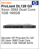 465476-001 - Servidor ProLiant HP DL120 G5 Intel Xeon Dual-Core 3065 (2.33GHz) 1GB 160GB SATA
