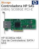 488765-B21 - Controladora HP SAS (HBA) SC08GE PCIe