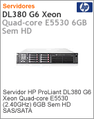 491324-201 - Servidor ProLiant HP DL380 G6 Intel Xeon Quad-Core E5530 (2.40GHz) 6GB Sem Disco SAS/SATA