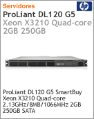 515678-201 - Servidor SmartBuy ProLiant HP DL120 G5 Intel Xeon Quad-Core X3210 (2.13GHz)/8MB/1066MHz 2GB 250GB SATA