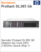 570103-201 - Servidor ProLiant HP DL385 G6 Opteron Six-Core 2431 (2.40GHz) (Quick Ship 1)