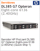 585335-201 - Servidor ProLiant HP DL385 G7 Opteron Octa-Core 6136 (2.40GHz) (Quick Ship 1)