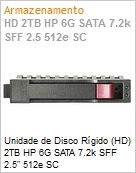 Unidade de Disco Rgido (HD) 2TB HPE SATA 7.2K SFF SC 512e DS HDD (Figura somente ilustrativa, no representa o produto real)