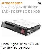 Unidade de Disco Rgido (HD) 600GB HPE SAS 12G Mission Critical 15K SFF SC 3 Anos de Garantia Multi Vendor HDD (Figura somente ilustrativa, no representa o produto real)