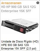 Unidade de Disco Rgido (HD) 900GB HPE SAS 12G Mission Critical 15K SFF SC 3 Anos de Garantia Multi Vendor HDD (Figura somente ilustrativa, no representa o produto real)