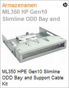ML350 HPE Gen10 Slimline ODD Bay and Support Cable Kit (Figura somente ilustrativa, no representa o produto real)