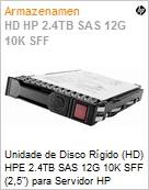 Unidade de Disco Rgido (HD) HPE 2.4TB SAS 12G 10K SFF (2,5) para Servidor HP (Figura somente ilustrativa, no representa o produto real)