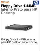 AG295AA - Unidade de disquete (Floppy Drive) HP 1.44MB Interno Preto para HP Desktop