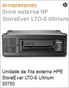 Unidade de fita externa HPE StoreEver LTO-8 Ultrium 30750  (Figura somente ilustrativa, no representa o produto real)