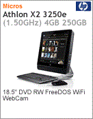 BK316AA - Desktop-PC All-in-One Pavilion HP MS216br Athlon X2 3250e (1.50GHz) 4GB 250GB 18.5