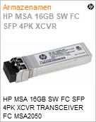 HP MSA 16GB SW FC SFP 4PK XCVR TRANSCEIVER FC MSA2050  (Figura somente ilustrativa, no representa o produto real)