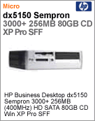 EY669LA - Desktop-PC Business HP dx5150 Sempron 3000+ (1.80GHz) 256MB (400MHz) HD SATA 80GB CD Windows XP Pro SFF