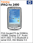 FA675B - Palmtop HP iPAQ hx2490 192MB udio Bluetooth IrDA Wi-Fi Windows Mobile 5.0 Port