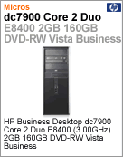 FS483AW - Desktop-PC Business HP dc7900 Intel Core 2 Duo E8400 (3.00GHz) 2GB 160GB DVD-RW Vista Business