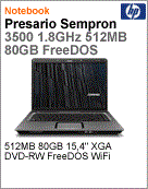 GG260LA - Notebook Compaq HP Presario Sempron 3500 (1.80GHz) 512MB 80GB 15.4