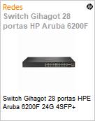 Switch Gihagot 28 portas HPE Aruba 6200F 24G 4SFP+  (Figura somente ilustrativa, no representa o produto real)