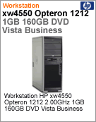 KA243LA - Desktop-PC de alta performance Workstation HP xw4550 Opteron Dual-Core 1212 (2.00GHz) 1GB 160GB DVD Vista Business
