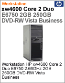 KF242LA - Desktop-PC de alta performance Workstation HP xw4600 Intel Core 2 Duo E6750 (2.66GHz) 2GB 250GB DVD-RW Vista Business