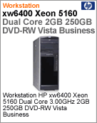 KF244LA - Desktop-PC de alta performance Workstation HP xw6400 Intel Xeon Dual-Core E5160 (3.00GHz) 2GB 250GB DVD-RW Vista Business