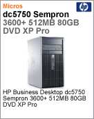 KH230LA - Desktop-PC Business HP dc5750 Sempron 3600+ (2.00GHz) 512MB 80GB DVD XP Pro