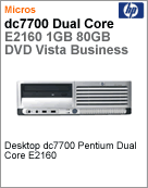KH242LA - Desktop-PC Business HP dc7700 Intel Pentium Dual-Core E2160 (1.80GHz) 1GB 80GB DVD Vista Business SFF