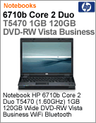 KV330LA - Notebook HP 6710b Intel Core 2 Duo T5470 (1.60GHz) 1GB 120GB 15.4