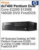 NB796LA - Desktop-PC Business HP dx7400 Intel Pentium Dual-Core E2200 (2.20GHz) 512MB 160GB DVD FreeDOS SFF