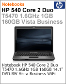 NK719LA - Notebook HP 540 Intel Core 2 Duo T5470 (1.60GHz) 1GB 160GB 14.1