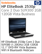 NR601LA - Notebook EliteBook HP 2530p Intel Core 2 Duo SU9300 (1.20GHz) 2GB 120GB 12.1
