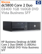 NR737LA - Desktop-PC Business HP dc5800 Intel Core 2 Duo E8400 (3.00GHz) 1GB 160GB DVD Vista Business SFF