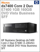 NU862LA - Desktop-PC Business HP dx7400 Intel Core 2 Duo E7400 (3.20GHz) 1GB 160GB DVD Vista Business SFF