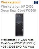 NZ958LA - Desktop-PC de alta performance Workstation HP Z400 Intel Xeon Dual-Core W3505 (2.53GHz) 4GB 320GB DVD-RW Vista Business