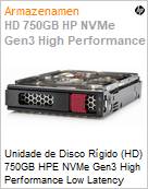 Unidade de Disco Rgido (HD) 750GB HPE NVMe Gen3 High Performance Low Latency Write Intensive SFF SCN U.2 P4800X SSD (Figura somente ilustrativa, no representa o produto real)