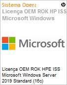 Licena OEM ROK HPE ISS Microsoft Windows Server 2019 Standard (16c) (Figura somente ilustrativa, no representa o produto real)