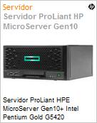 Servidor HPE ProLiant MicroServer Gen10+ Intel Pentium Gold G5420 Dual-Core (3.8GHz/4MB) 8GB Sem HD Smart Array S100i Microtorre 1 Ano On-Site (Figura somente ilustrativa, no representa o produto real)