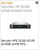 Servidor HPE ProLiant DL380 Gen10 Intel Xeon Silver 4210R Deca-Core 2x16GB 2x4TB RPS - (Figura somente ilustrativa, no representa o produto real)