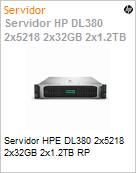 Servidor HPE ProLiant DL380 Gen10 Intel Xeon Silver 4214R Dodeca-Core 1P 32GB-R P408i-a Sem HD NC 8 SFF 800 W OS (Figura somente ilustrativa, no representa o produto real)