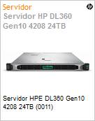 Servidor HPE ProLiant DL360 Gen10 Intel Xeon Silver 4208 Octa-Core 24TB (0011) (Figura somente ilustrativa, no representa o produto real)