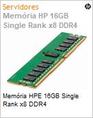 Memria HPE 16GB Single Rank x8 DDR4 (Figura somente ilustrativa, no representa o produto real)