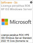 Licena perptua ROK HPE ISS Windows Server Standard 2022 16 Core (Somente na compra conjunta de servidor HP. Valor simblico,consulte valor real via cotao) (Figura somente ilustrativa, no representa o produto real)