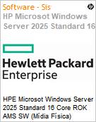 HPE Microsot Windows Server 2025 Standard 16 Core ROK AMS SW (Mdia Fsica) (Figura somente ilustrativa, no representa o produto real)