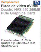 PT453A - Adaptador Grfico HP NVIDIA Quadro NVS 440 256MB PCIe Graphics Card