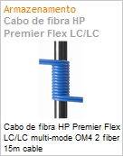 Cabo de fibra HPE Premier Flex LC/LC multi-mode OM4 2 fiber 15m cable (Figura somente ilustrativa, no representa o produto real)
