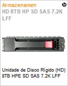 Unidade de Disco Rgido (HD) 8TB HPE SD SAS 7.2K LFF  (Figura somente ilustrativa, no representa o produto real)